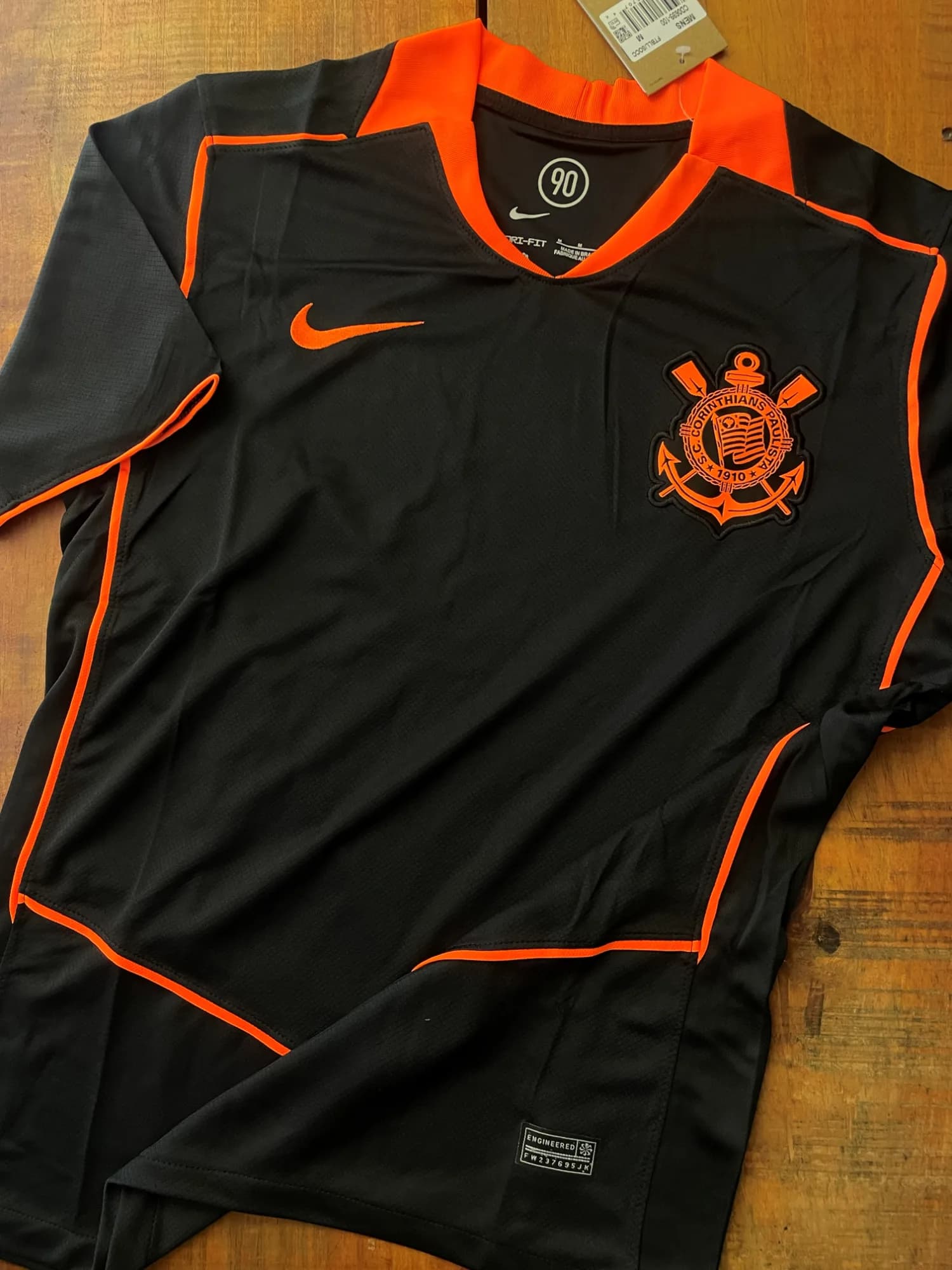 Camisa Corinthians Total 90 III 2025/26 Torcedor — Preto