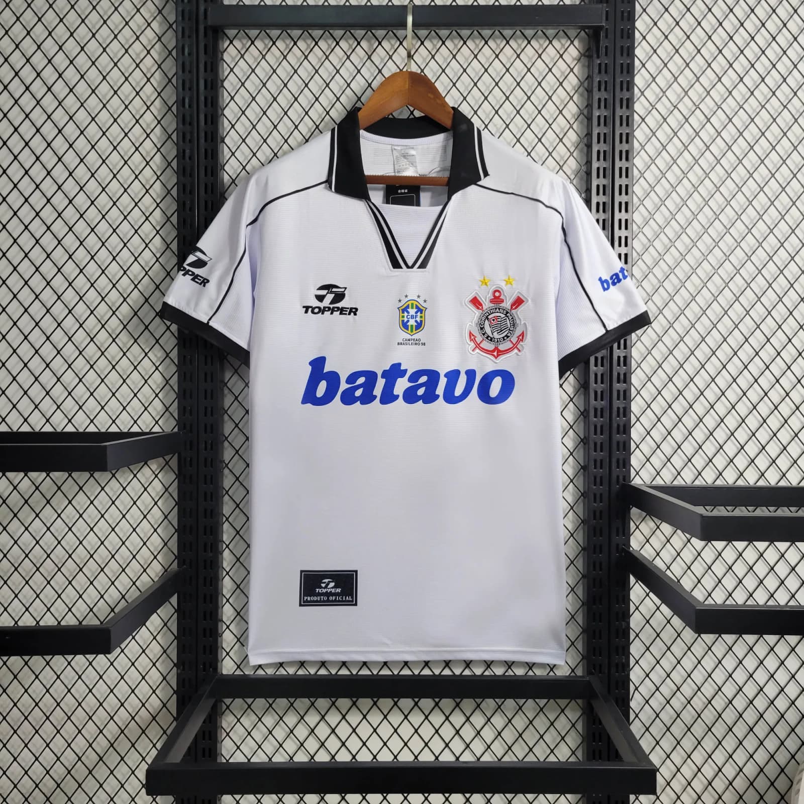 Camisa Corinthians Retrô I Topper 1999 Batavo Branca — Branco — imagem 1 de 6